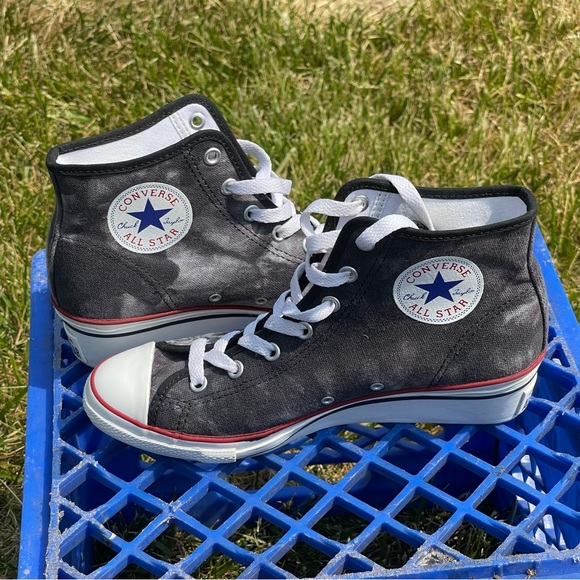 Converse Chuck Taylor Women Size 7 Hi-Ness Wedge Shoes Black White Camo 542470C - Picture 2 of 13